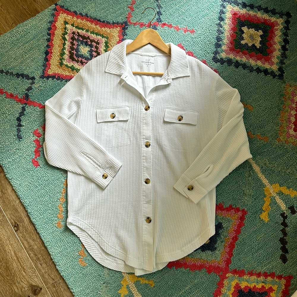 Women’s Vineyard Vines Waffle Knit Shirt Jacket